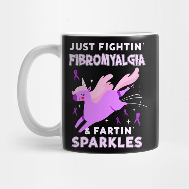 Fibromyalgia funny unicorn farting sparkles by TeesCircle